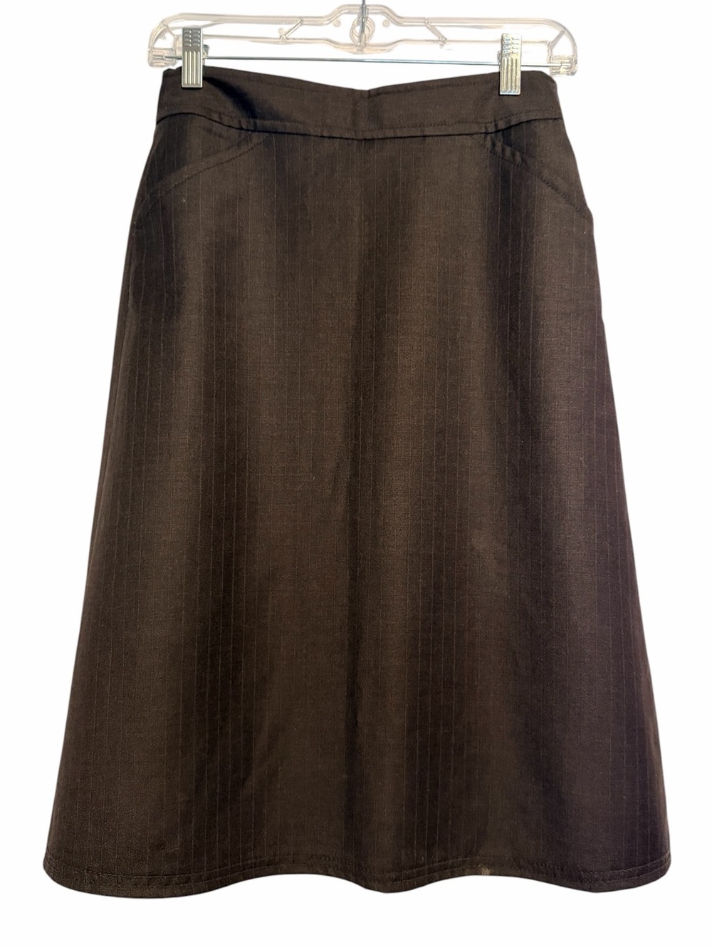 J. Crew Grey A-Line Skirt With Subtle Pinstripes Women’s Size 0